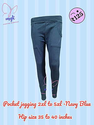 Plus Size Pocket Jegging Navy Blue