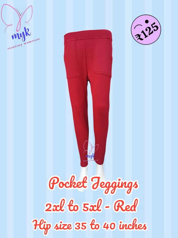 Plus Size Pocket Jegging Red Plus Size Pocket Jegging Red