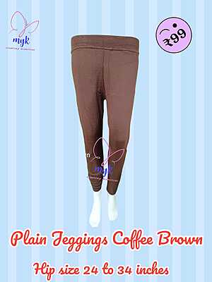 Plain Jegging Coffee Brown
