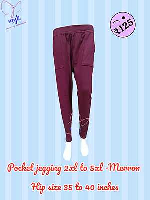 Plus Size Pocket Jegging Maroon Plus Size Pocket Jegging Maroon